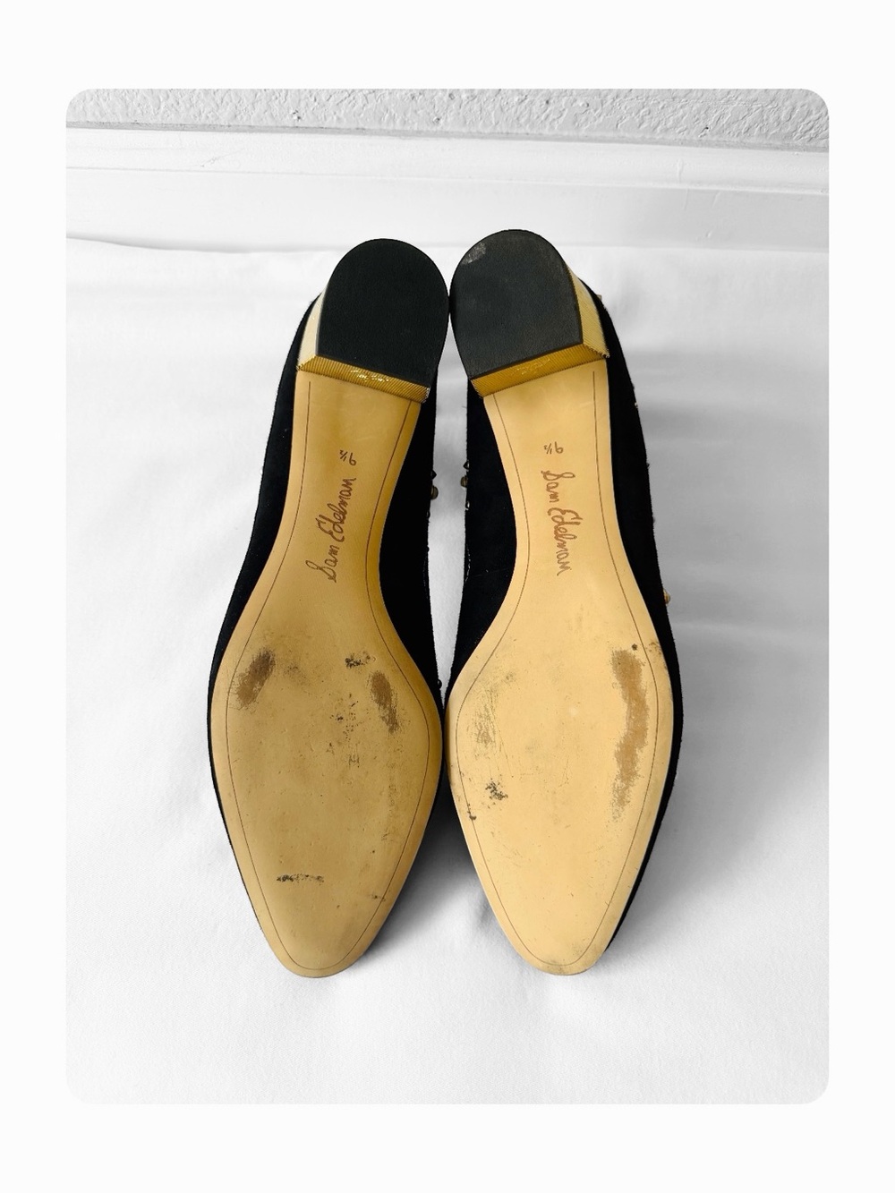 ★ Sam Edelman Lucien Embroidered Pearl Stud
Ankle Strap Pumps Black 9.5 ★ - Picture 12 of 16